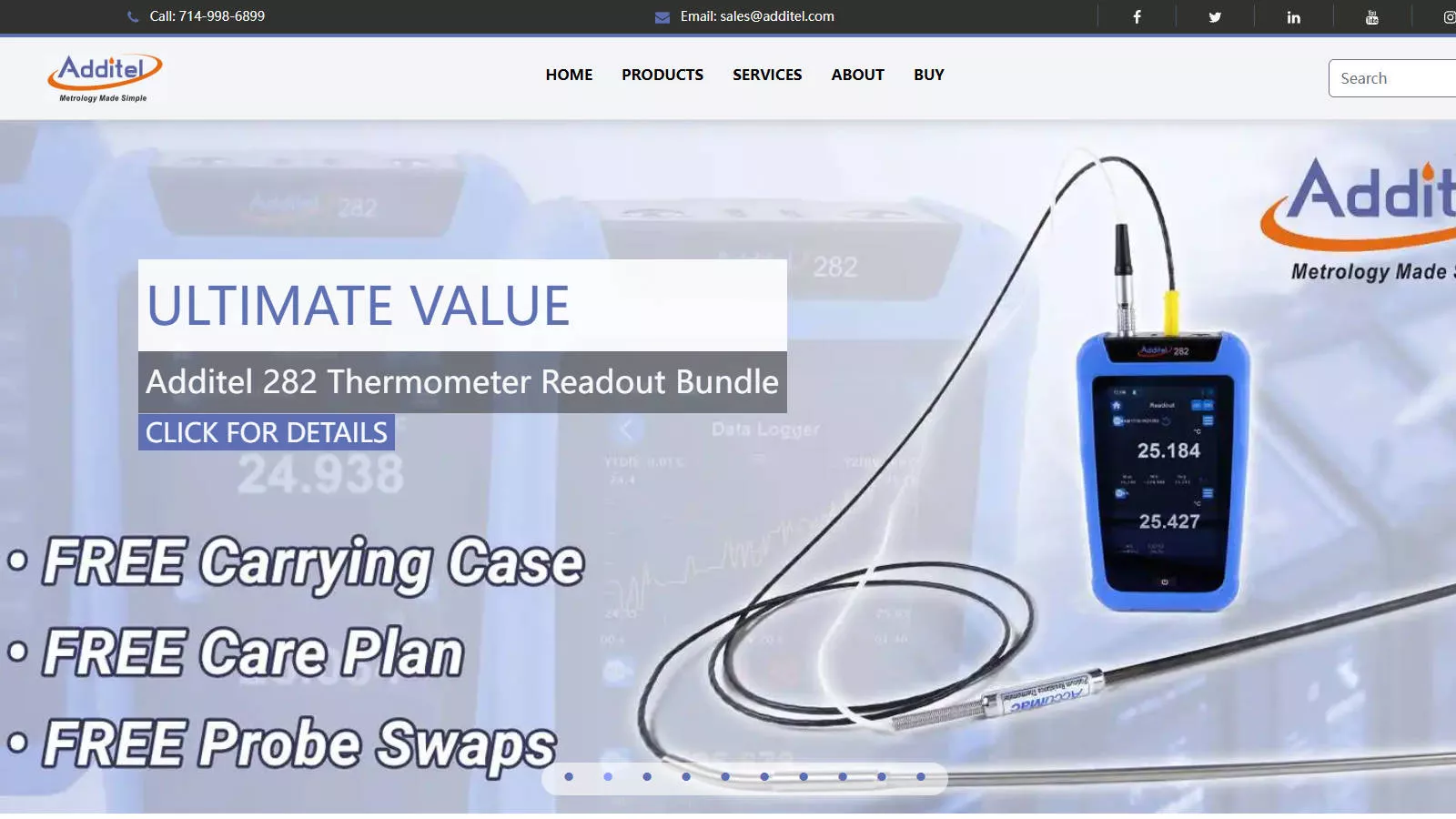 Additel ADT850 laboratory thermocouple calibration furnace