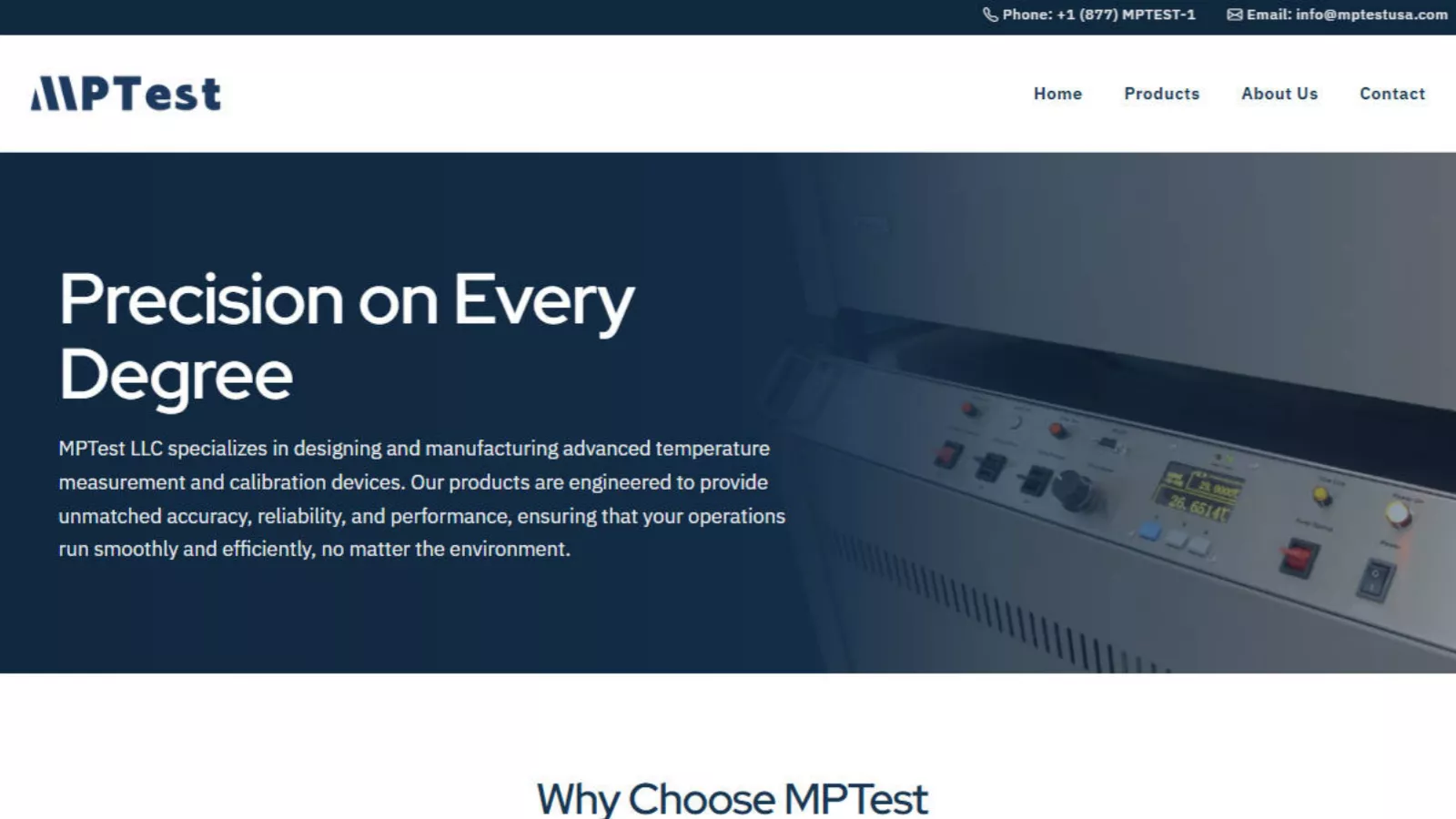 MP Test USA temperature calibration and metrology equipment