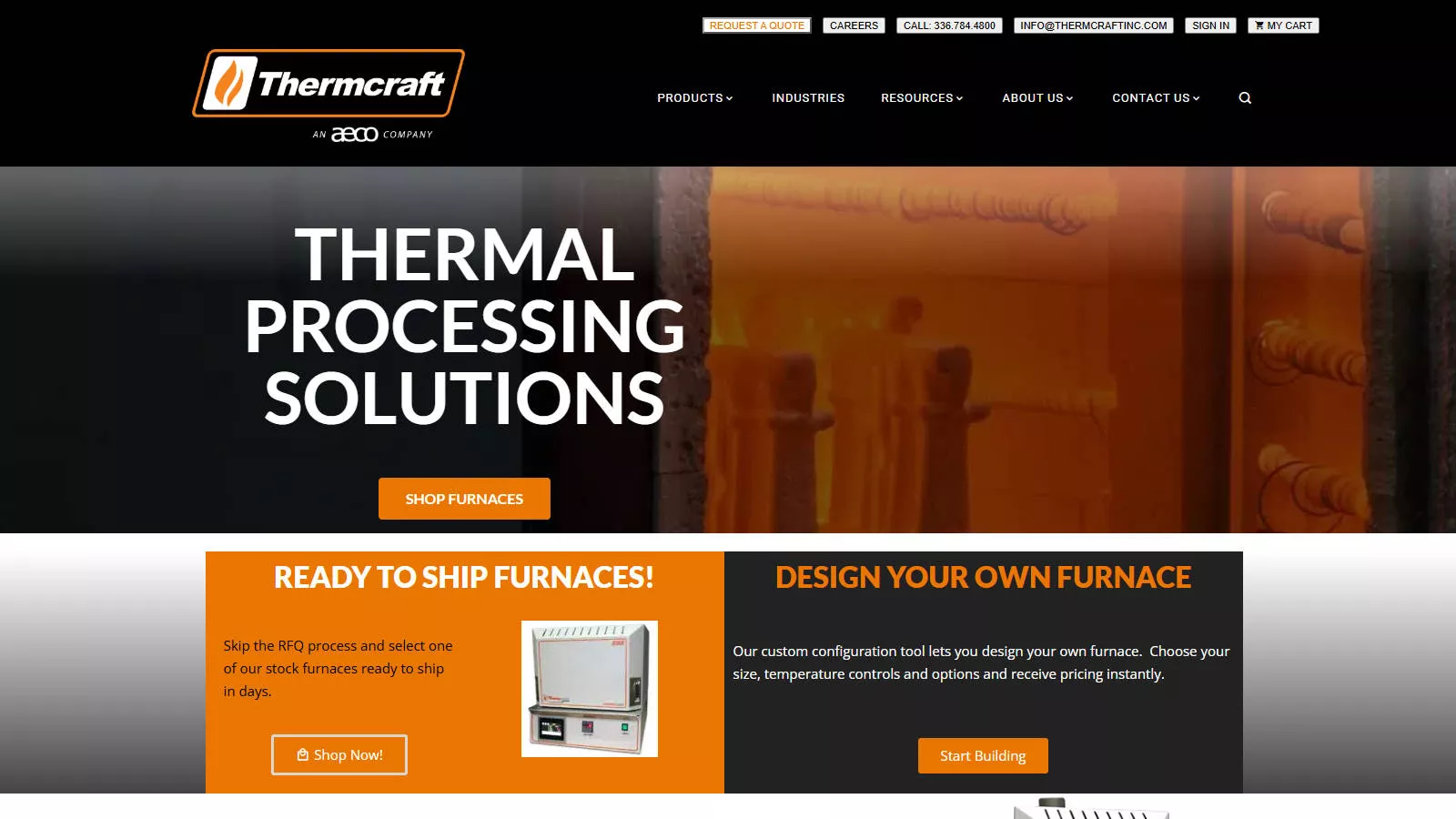 Thermcraft industrial high-temperature furnace equipment